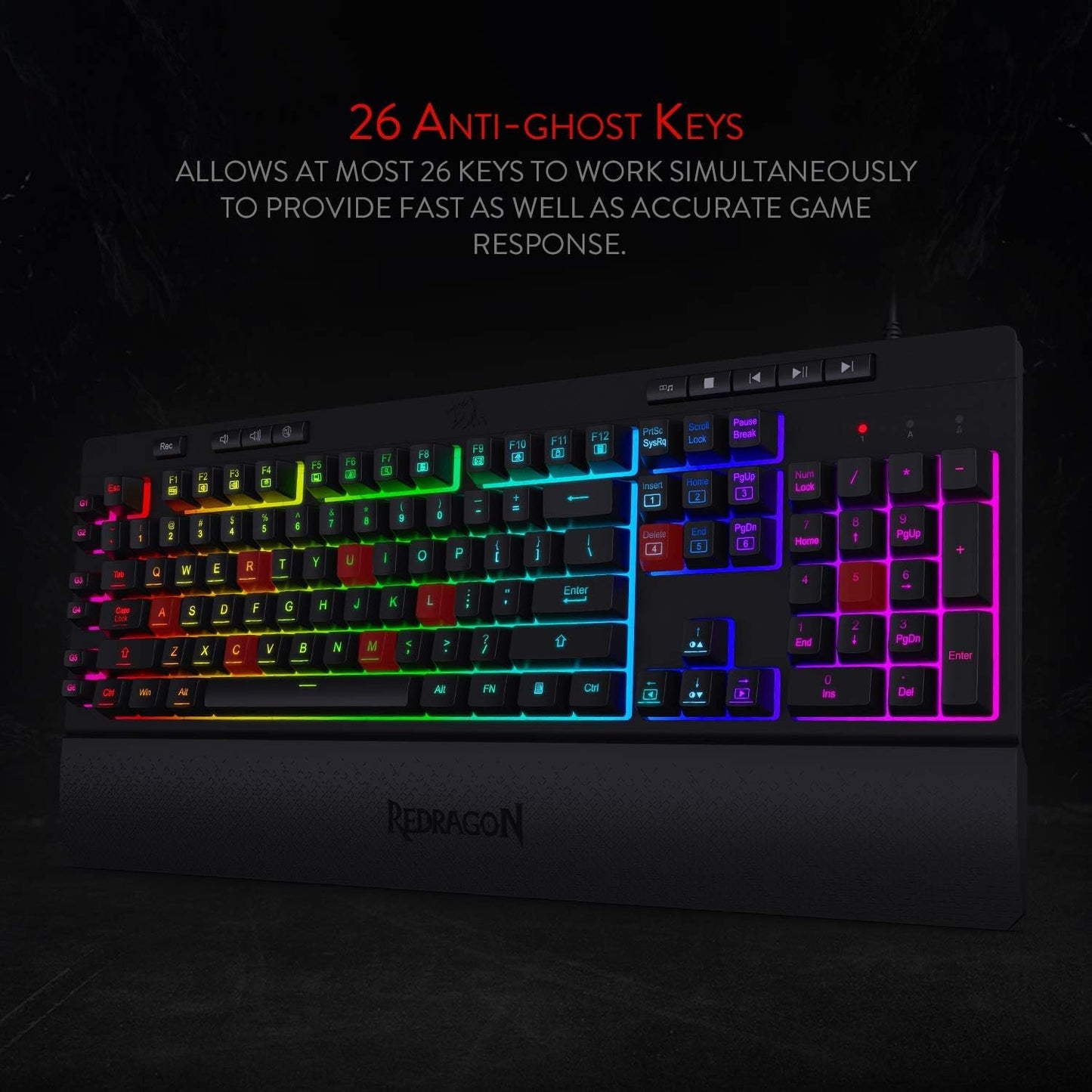 Redragon K512 Shiva RGB Backlit Membrane Gaming Keyboard