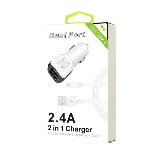 Car Charger for Android Phones and Tablet's USB Type C