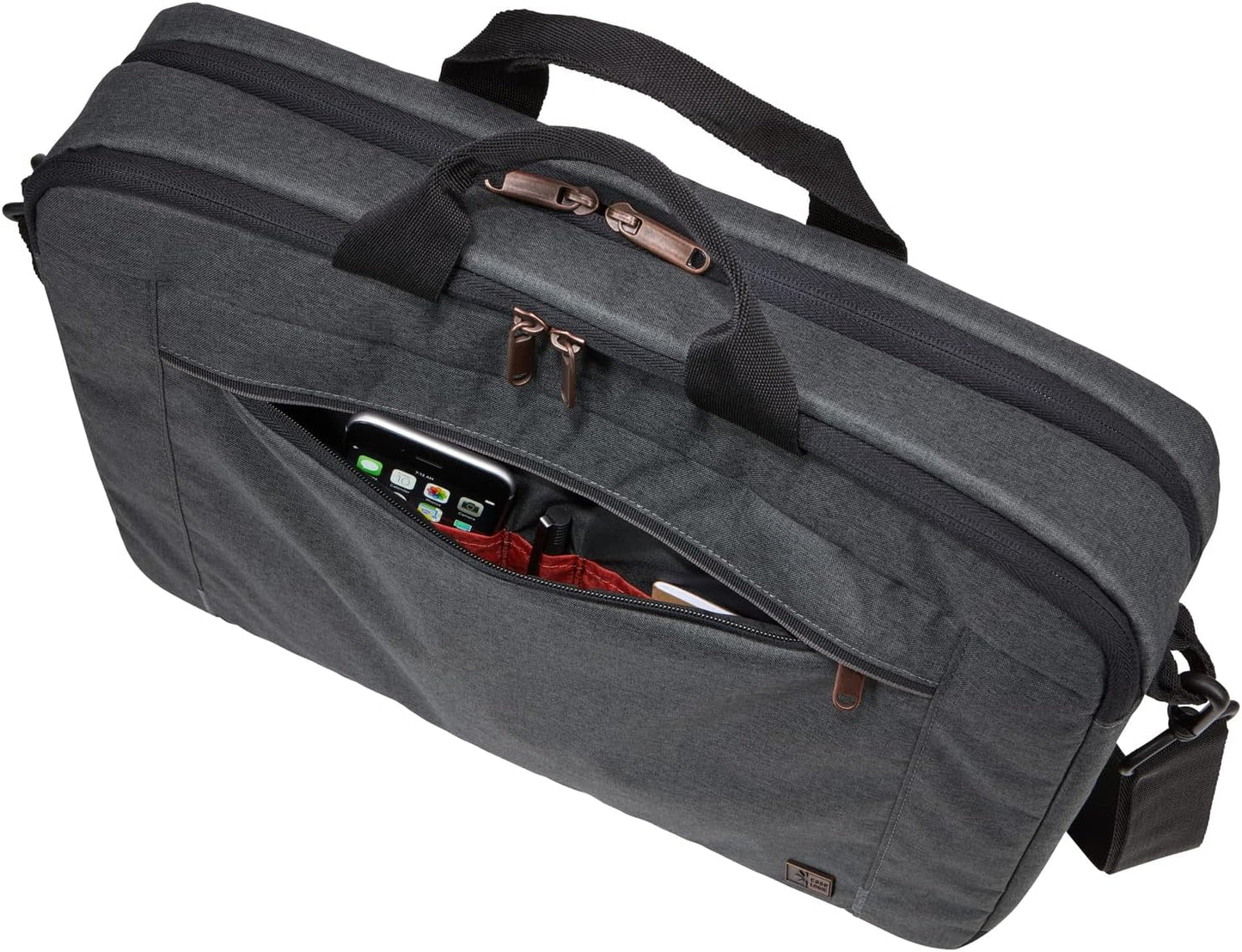 Case Logic Era Carrying Case for 15.6" Notebook, Tablet PC, File, Book, Headphone - Obsidian