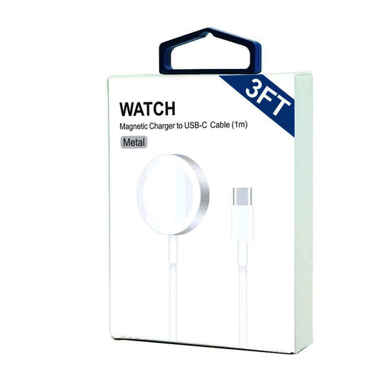 Type C Metal Magnetic Charging Cable For iWatch - White