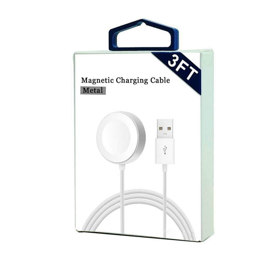USB Type A Metal Magnetic Charging Cable For iWatch - White